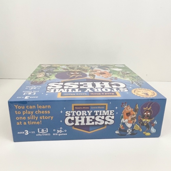 Story Time Story Book and Standard Chess Set Educational 30+ Mini Games Ages 3+ - Picture 5 of 8